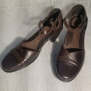 Dansko Brown Roxy Leather Strap Heels sz 36